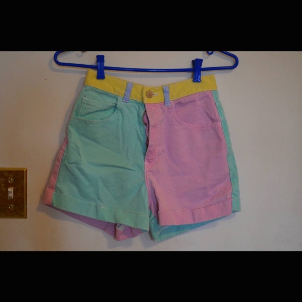 American apparel funky denim shorts